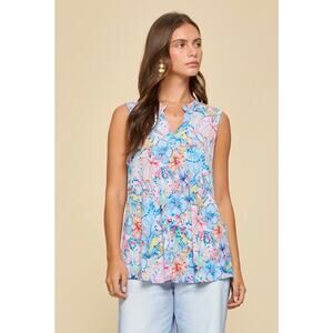 Dear Scarlett - Lizzy Floral Print Summer Tank Top - Medium